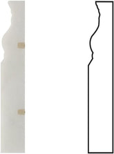 Calacatta Gold (Italian Calcutta) Marble Baseboard Trim Molding, Honed